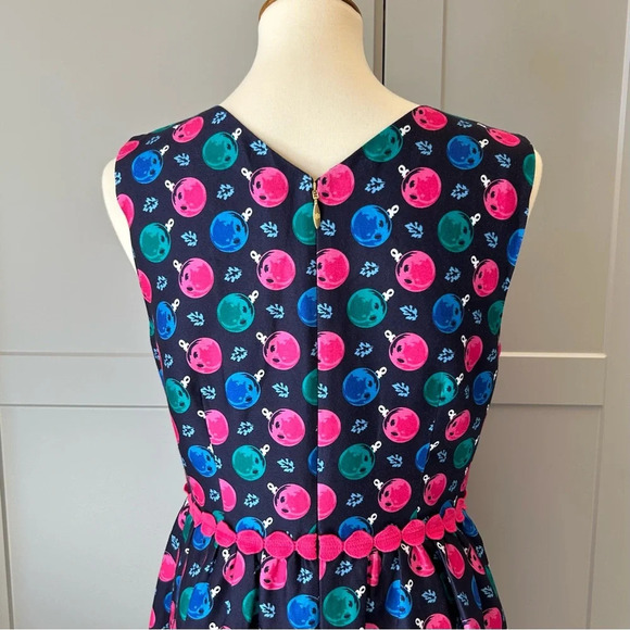 Draper James Dress Pink & Blue Jingle Dots Women's Size 8 Silk Blend Gracie - Picture 6 of 12